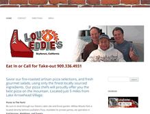 Tablet Screenshot of loueddiespizza.com
